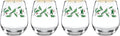 Lenox 888202 Holiday 4-Piece Stemless Wine Glasses, Christmas Drinkware Set, Hosting