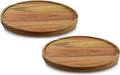9" Acacia Wood Lazy Susan Organizer Kitchen Turntable for Cabinet Pantry Table Organization,2 Pack
