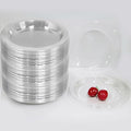 6 Inch Clear Plastic Plates 100 Bulk Pack - Disposable Cake Plates for Dessert & Appetizers, BBQ, Party, Travel and Events,Recyclable (pack of 100 clear)