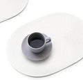 FunWheat Oval Braided Placemats Set of 4 Table Mats for Dining Tables Washable Heat Resistant Place Mats for Indoor Outdoor Use 12 x18 Inch(Oval White, 4pcs)