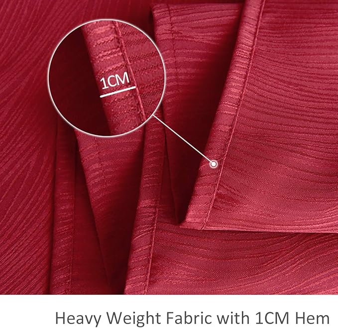 maxmill Jacquard Tablecloth Swirl Design Spillproof Wrinkle Free Heavy Weight Soft Table Cloth Decorative Fabric Table Cover for Outdoor and Indoor Use Oblong 60 x 120 Inch Red