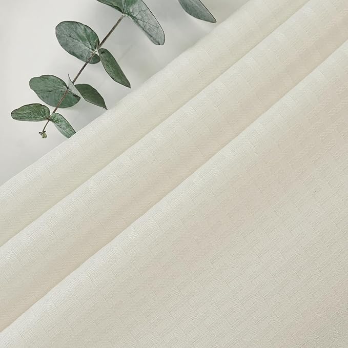 maxmill Square Jacquard Tablecloth Waterproof Spillproof Wrinkle Resistant Soft Weaved Design Table Cloth for Dinner and Party Washable Fabric Cover, Indoor and Outdoor Use, 60 x 60 Inch, Ivory