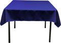 LA Linen Polyester Poplin Washable Square Tablecloth, Stain and Wrinkle Resistant Table Cover 58x58, Fabric Table Cloth for Dinning, Kitchen, Party, Holiday 58 by 58-Inch, Royal Blue