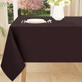 Smiry Rectangle Table Cloth, Waterproof Anti-Scratch Polyester Tablecloth, Decorative Washable Fabric Table Cover for Dining, Buffet, Parties and Outdoor, 54x108, Coffee
