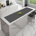 Large Silicone Placemat, 78.7''x15.7''(200cmx40cm) Extra Large Countertop Protector Mat, Heat Resistant Mat for Countertop with Non-Slip, Silicone Mats for Kitchen Counter/Crafts, Dark Gray