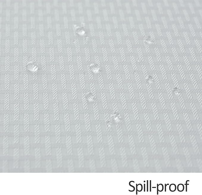 maxmill Rectangle Tablecloth Weaved Pattern Waterproof Spillproof Wrinkle Free Table Cloth, Kitchen Dining Tabletop Decoration, Fabric Table Cover for Holiday Parties, 52 x 108 Inch, White