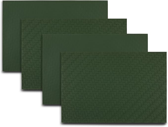 Placemats Set of 4 12" x 18" Heat-Resistant Table Mats for Dining Table Set for 4 Kitchen & Dining Room Decor Farmhouse, Boho, & Modern Style Easy to Clean, Durable & Stylish Table Decor