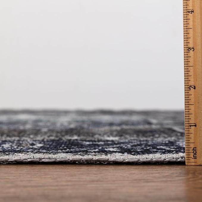 Keen Home Design 2x7 Rug - Machine Washable Runner Rug with Non-Slip Backing, Ideal for Hallway, Entryway, Kitchen, Laundry Room - Vintage, Easy Clean, Durable, Low Pile - (2'6" x 7')