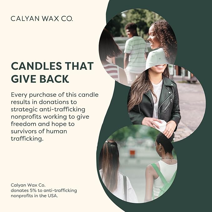 Calyan Wax Co. Cedar & Tobacco 3 Wick Scented Candle - 43 Hour Burn - Luxury 3 Wick Soy Candles - Non Toxic Soy Wax Candles - Long Lasting Large Glass Jar Candle for Home - 14.9oz