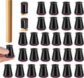 32 Pcs Chair Leg Protectors for Hardwood Floors, Silicone Felt Furniture Leg Cover Pad for Protecting Floors from Scratches and Noise, Smooth Moving，Black X-Small(Fit Round Diameter：1/2" to 5/16")