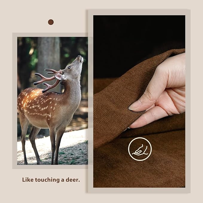 BALCONY & FALCON Rectangle Tablecloth Washable Wrinkle Resistant and Water Proof Table Cloth Decorative Linen Fabric Tablecloths for Dining Parties Kitchen Wedding and Outdoor Use (Brown, 57x85)