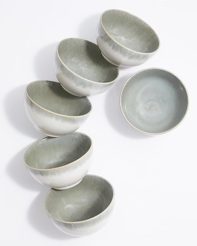 Cereal Bowl, 22 Oz Soup Bowls Set of 6 for Cereal, Snack, Rice, Salad, Side Dishes, Stoneware Bowls for Kitchen Decor, Ceramic Small Cereal Bowls