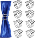 Silver Napkin Rings Set of 12,Christmas Napkin Rings Napkin Holders for Thanksgiving Weddings Family Gatherings Table Decorations (Spring Silver)