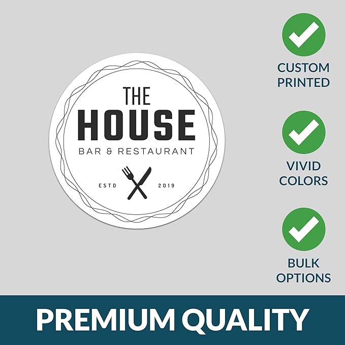 Custom Coasters - Personalized Pulpboard Coasters with Your Own Logo or Photo (10-1000 Pack) (4 inch Round)