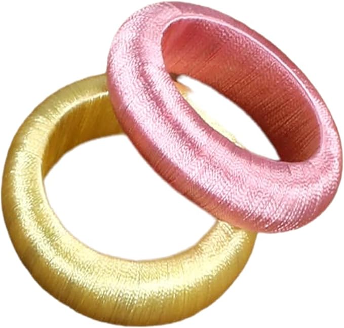 ALPHA Living HOME 24-Piece Yarn Wrap Napkin Rings - Decorative Napkin Rings,Bulk Napkins - Modern Table Décor for Every Occasion - Wedding Holidays Dinners Party Everyday Use (Multi Pastel)