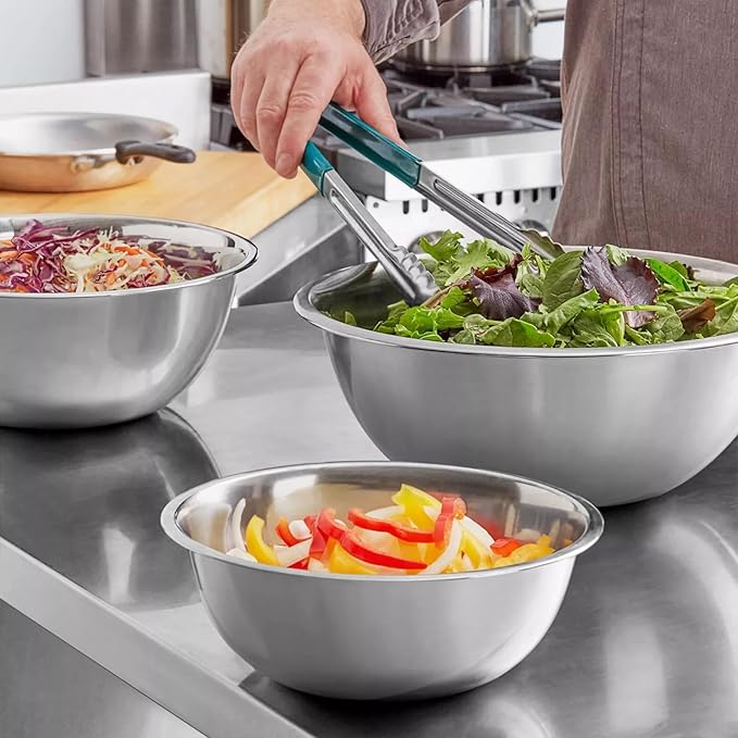 Stainless Steel 16 QT Mixing Bowl | Home & Commercial Quality | Flat Bottom | Cooking, Baking, Meal Prep [1PK]