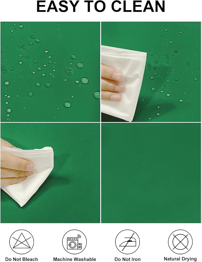 Fokitut 2 Pack Waterproof Square Tablecloth, 90x90 Inch, Stain Resistant and Wrinkle Polyester Table Cloth, Fabric Table Cover for Kitchen Dining, Wedding, Party, Holiday Dinner-Emerald