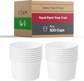 Smarty Had A Party 500 Squat Paper Soup Cups 12 oz Disposable White Paper Soup Cups for Hot Food Container Use