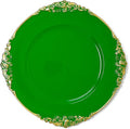 allgala Heavy Quality Round Charger Plates - Chargers for Dinner Plates - Set of Charger Plates for Table Decor - Ideal for Weddings, Thanksgiving Parties & Holidays - Floral Green (13-Inch 48-Pack)