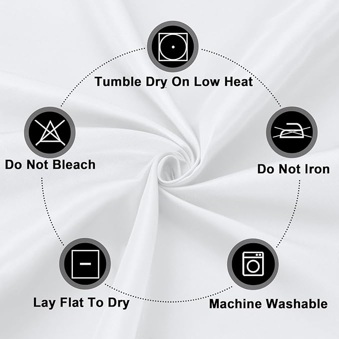 PureFit 8 Pack Round White Table Cloths 70 Inch for Round Tables, Stain and Wrinkle Resistant Table Linens for Home Use, Wedding, Party, Banquet and Camping
