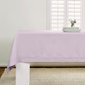 Solino Home Lilac Linen Tablecloth 60 x 132 Inch - 100% Pure Linen Hemstitch Table Cloth for Rectangle Tables - Classic Hemstitch, Machine Washable Tablecloth for Valentines, Spring, Easter