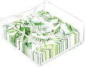 Napkin Holder for Table, Acrylic Clear Napkin Holder 7"×7" with Weighted Arm & Non-Slip Base for Kitchen, Restaurant, Party & Outdoor Dining – Easy-Access Square Paper Napkin Dispensers