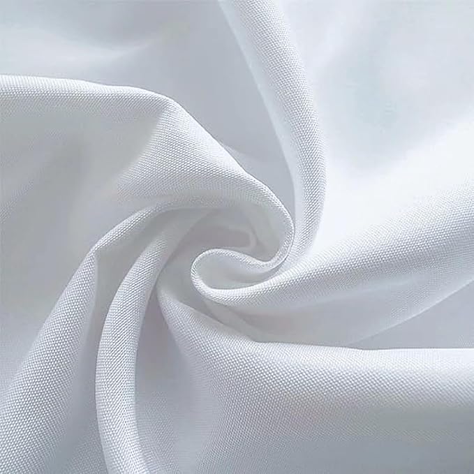 6 Pack White Table Cloth 60 x 102 Inch Polyester tablecloths for 6 Foot Rectangle Tables, Stain and Wrinkle Resistant Washable Fabric White Table Covers for Parties, Wedding, Banquet, Dining