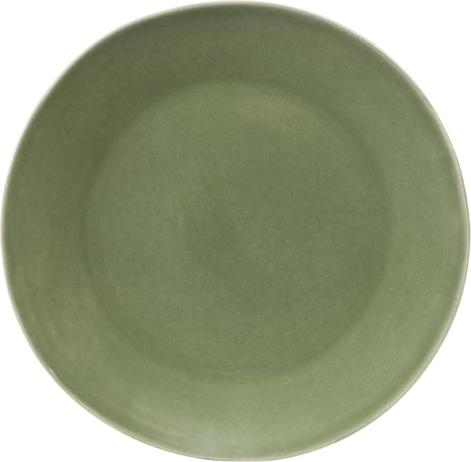 Bloomhouse - Two Time Oprah's Favorite Things Winner - Montecito Breeze 16 Piece (Service for 4) Double Plates and Bowls Stoneware Reactive Glaze Dinnerware Set - Cyprus Green
