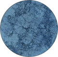 Small Round Tablecloth, Marble Washable Polyester Table Cloth for, Abstract Crack Pattern, Fit Round Tables 32inch Diameter, for Dinner Kitchen Party Decoration, Blue