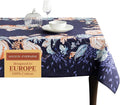 Maison d' Hermine Table Cloth Rectangle Table 100% Cotton 60 x 108 Inches Fall Tablecloth Reusable Everyday Use for Thanksgiving Christmas Decorations Dining Farmhouse Party (Pumpkin Blues)