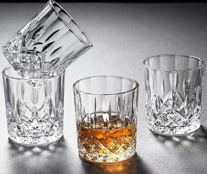 Set of 2 Crystal Whiskey Glasses - 11 oz Double Old Fashioned Tumbler, Perfect for Bourbon, Vodka, and Cocktails (Set of 2)