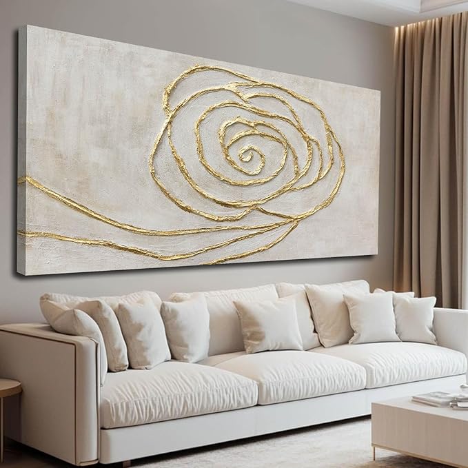 XIANSHOU Abstract Wall Art Pictures Contemporary Wall Hanging Decor Neutral Wall Print 29"x58" Wall Decorations for Living Room Dining Room