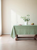 Sage Green Linen Table Cloths for 8 Foot Rectangle Tables Farmhouse Neutral Tablecloth Rectangular Kitchen Decoration Dining Table Cover Washable 60x120