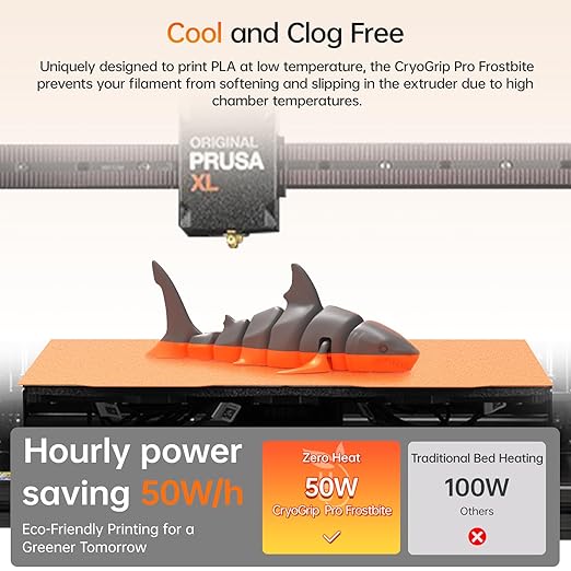 BIQU Cryogrip Pro Frostbite Matte Orange Cold Build Plate for Prusa XL 3D Printer 365x380.75MM Double-Sided Upgrade Room Temperature Print Removable Surface Platform