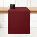 D'Moksha Homes Linen Dark Red Table Runner 108 Inches Long - 100% Pure Linen Dining Table Runner 14 x 108 Inch for Valentines, Spring - Machine Washable
