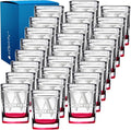 Personalized Square Shot Glasses Set of 25 Red Bottom 2oz Engraved Initial and Name Custom Gifts, Weddings, Birthdays, Party, Event, Decorations
