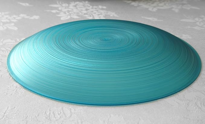 " OCCASIONS " 50 Plates Pack (25 Guests)-Wedding Party Disposable Plastic Plate Set -25 x 10'' Dinner + 25 x 7'' Salad & Dessert plates (Belize in Aqua & Gold)