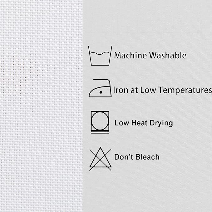 Hiasan Faux Linen Rectangle Tablecloth - Wrinkle and Stain Resistant Washable Table Cloth for Kitchen Dining Room Holiday Table Cover for Party Dinner, White, 60 x 84 Inch