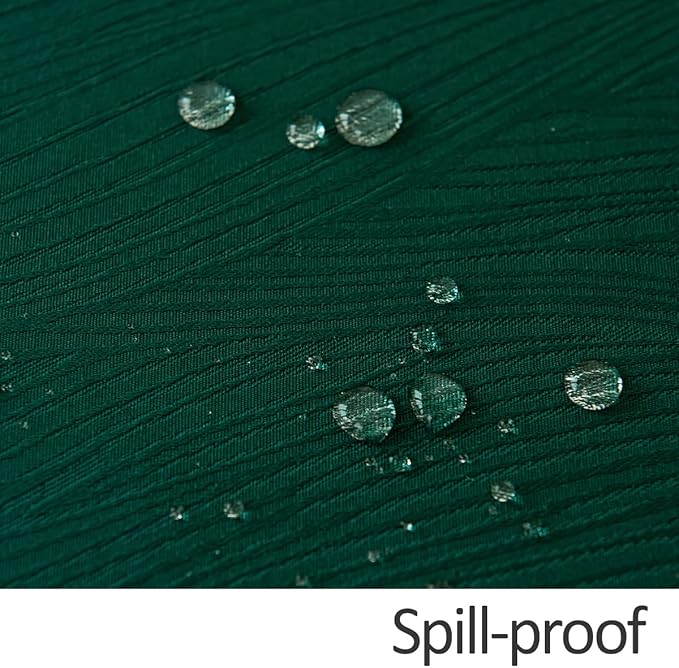maxmill Square Swirl Design Tablecloth Waterproof Spillproof Wrinkle Free Table Cloth, Kitchen Dinning Tabletop Decoration, Fabric Table Cover for Christmas Parties, 52 x 52 Inch, Hunter Green