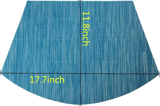 Red-A Woven Vinyl Placemats for Dining Table Durable Heat Resistant Washable Placemats for Round Table,Placemats Set of 4,Blue