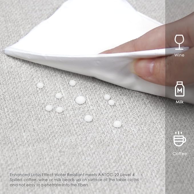 BALCONY & FALCON Square Tablecloth Washable Wrinkle Resistant and Water Proof Small Table Cloth Decorative Linen Fabric Tablecloth for Dining Parties Kitchen Wedding and Outdoor Use (Owl Gray, 47x47)