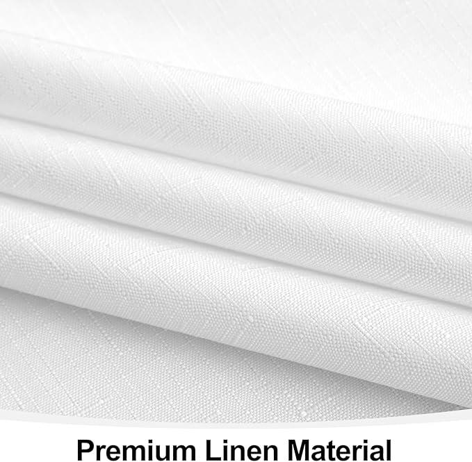 Smiry Rectangle Table Cloth Linen Textured, Waterproof Spillproof Anti-Wrinkle Burlap Tablecloth, Washable Decorative Fabric Table Cover for Dining, Party, Banquet, 54 x 78 Inch, White