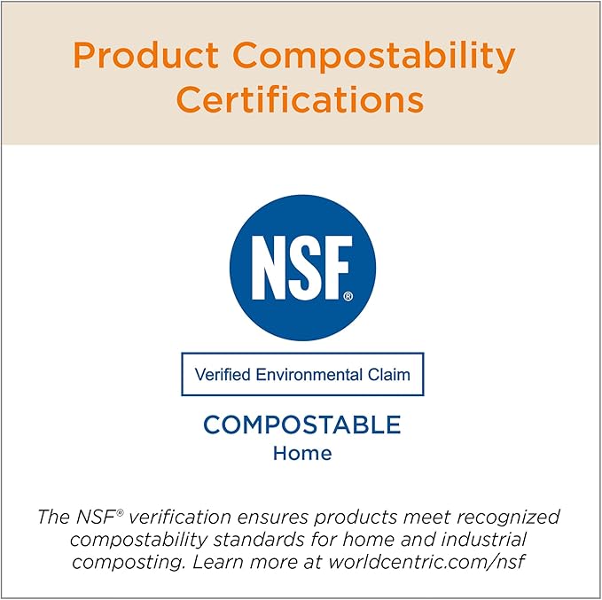 World Centric Compostable Round Paper Plates, 9" (Pack of 250), Made from Unbleached Plant Fiber, Sustainable, Heavy Duty, Grease Resistant, Microwave & Freezer Safe, PFAS Free