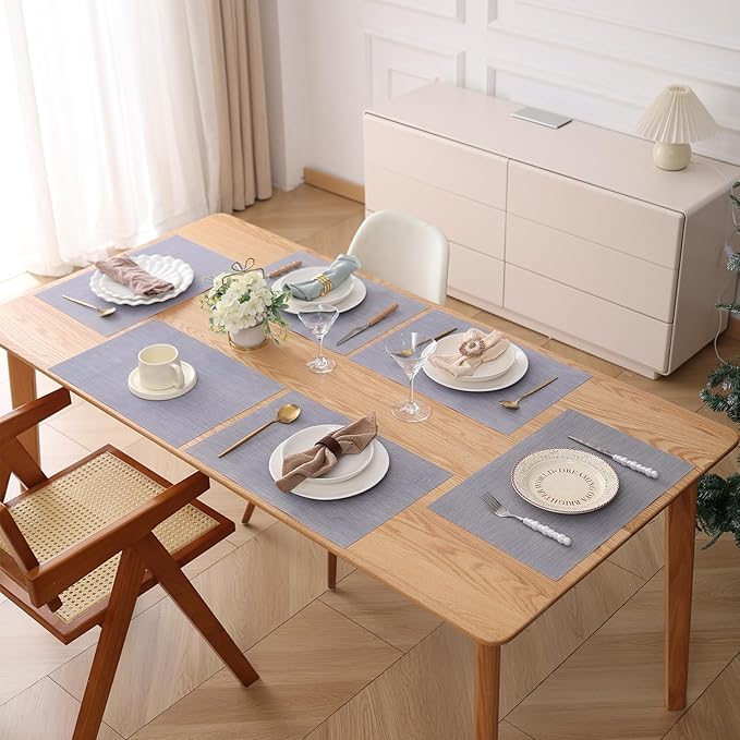 Nano-Air Color Mat:Temp-Triggered Placemat, Negative Ion & Eco-Friendly Nano Material,Fall Placemat& Kitchen Table Mats,Self-Cleaning&Easy-Clean,(≤25℃ Blue/≥35℃ Red)
