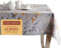 Maison d' Hermine Table Cloth Rectangle Table 100% Cotton 60 x 120 Inches Fall Tablecloth Reusable Everyday Use for Thanksgiving Christmas Decorations Dining Farmhouse Party (Equinoxe - Grey)