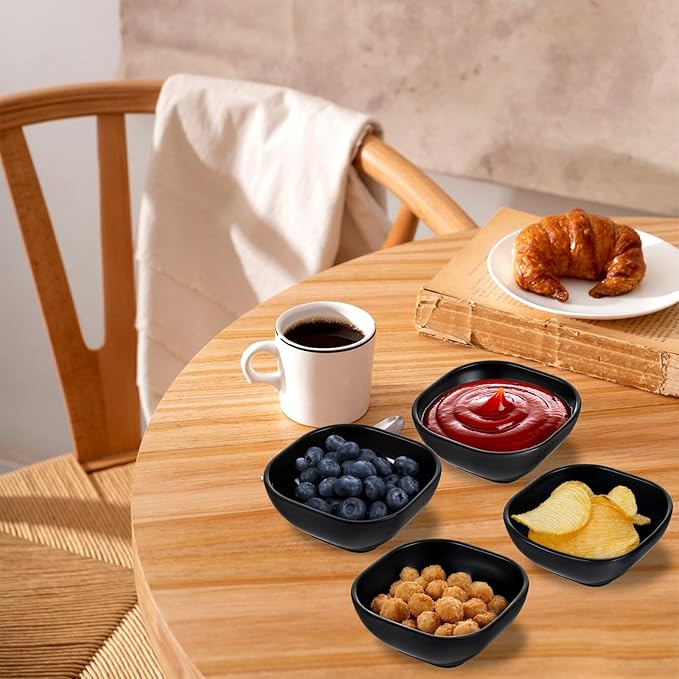 24 Pack Unbreakable Dipping Bowl, 4.5 OZ Soy Sauce Dishes,Wheat Straw Small Dessert Bowls,Small Prep Bowls，Dipping Sauce Cups, Dip Bowls for Side Dish, Snacks, BBQ，Ketchup