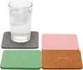 Graf Lantz - Bierfilzl Merino Wool Square Coasters Set of 4 - Chic (4"x4"x5mm) - Absorbs 30% of Weight - Natural German Wool - Heat Resistant, Sustainable, Reusable - Home Decor, Coffee Table Decor