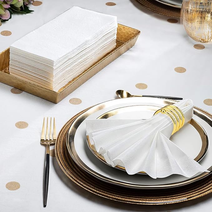 Gold Napkin Rings Sets of 12, Thanksgiving Fall Christmas Party Table Decorations Metal Napkin Holders Birthday Wedding Holiday Dinning Table Decor Gifts Idea for Home Host Family Gatherings