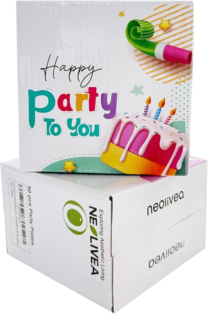 50PCS Square Plastic Plate-4.5 inch Disposable Dessert Plates- Premium Hard Square Small Appetizer Plates for Party/Birthday/Wedding & All Occasions (White)