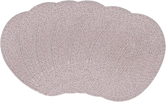Braided Placemats Set of 6, Cotton Fabric Oval Table Mats Non Slip Washable 16 * 12 inch Oval Place Mats, 6 Pack Mix Brown Rope Woven Placemats